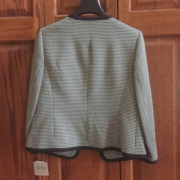 Kasper Houndstooth Jacket Size 4 NEW - Picture 2 of 8